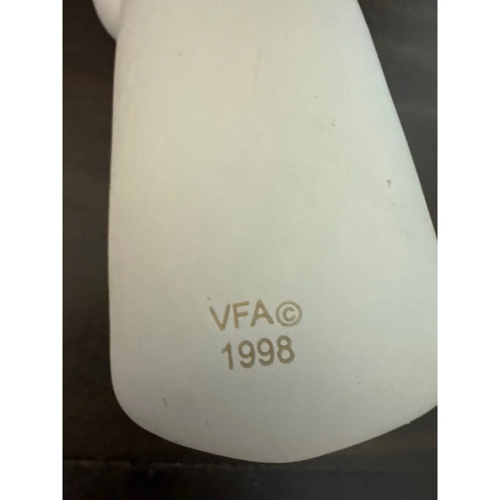 Vaillancourt Folk Art 1998 Glass Snowman Broom Ornament Germany VFA White